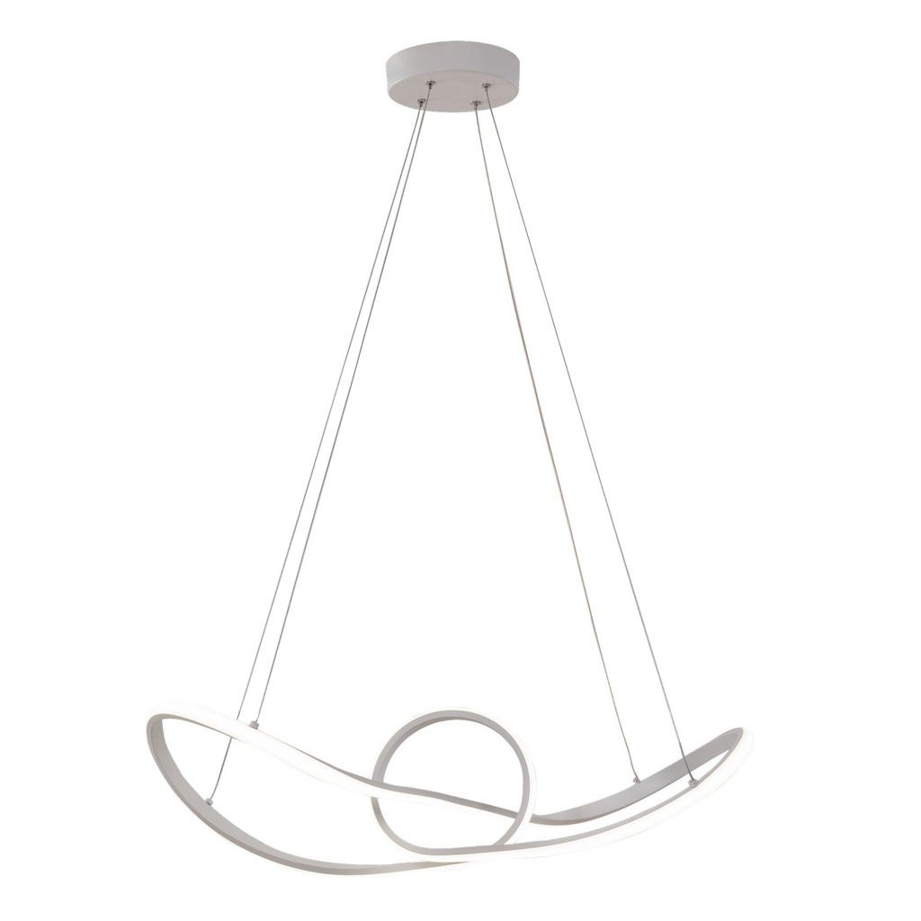 [S-01C3-B] Lucerna - Lampara Colgante Decorativa Crepúsculo 42W Blanca [L710mmxW280xH200mm] C/Control Dimerizable 3K-4K-6K 