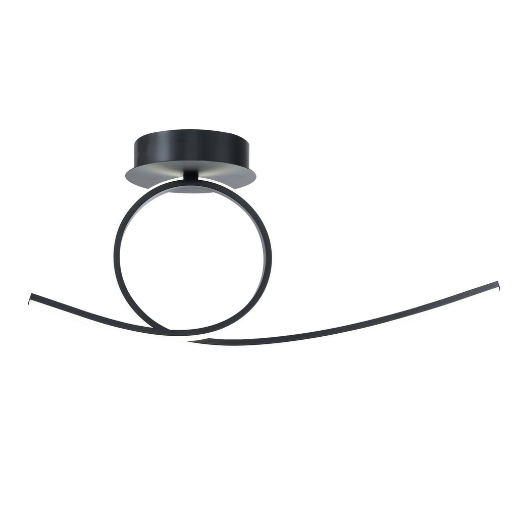 [S-02T1-N] Lucerna - Lampara de Techo Decorativa Orión 25W Negra [600x180xH330mm] C/Switch 3 tonos 3K-4K-6K 