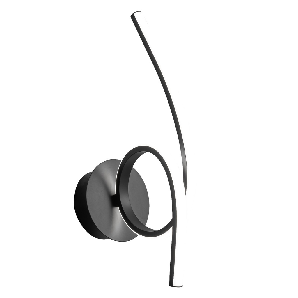 [S-02A1-N] Lucerna - Lampara de Pared Decorativa Orión 12W Negra [130x360x180mm] C/Switch 3 tonos 3K-4K-6K