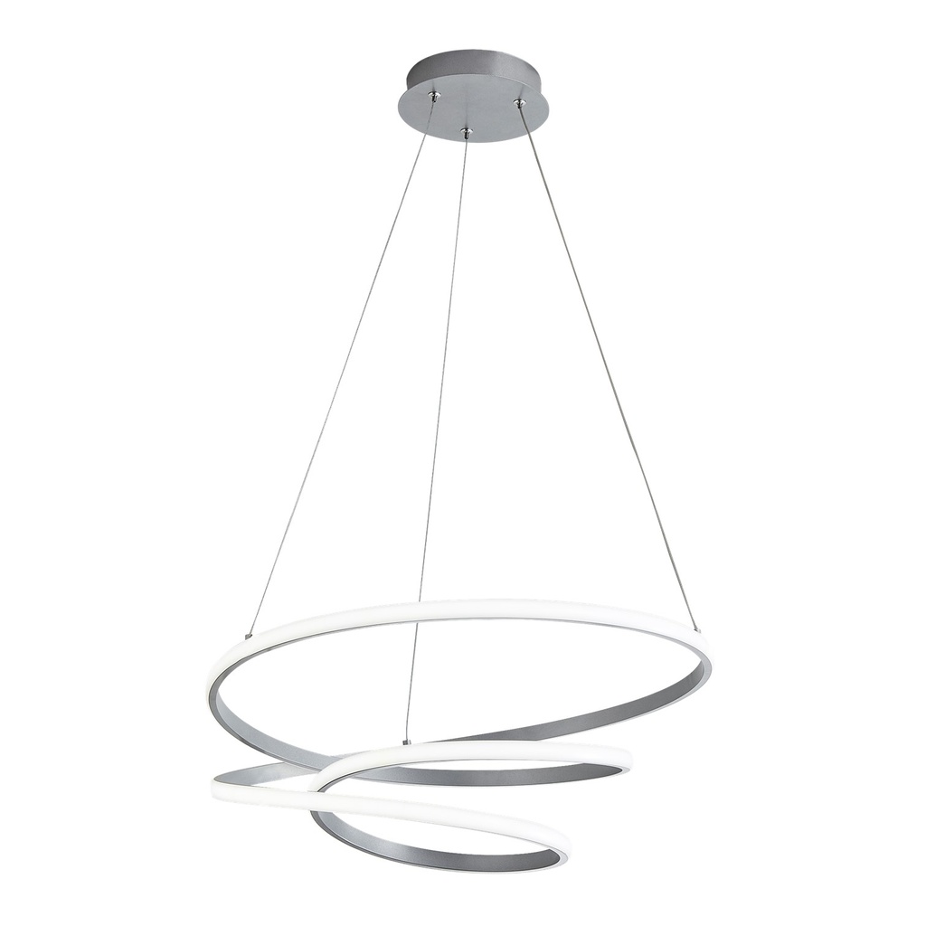 [S-05C1-P] Lucerna - Lampara de Colgante Decorativa Silver Saturno 40W Plateada [520x480x1200mm] C/Control Dimerizable 3K-4K-6K