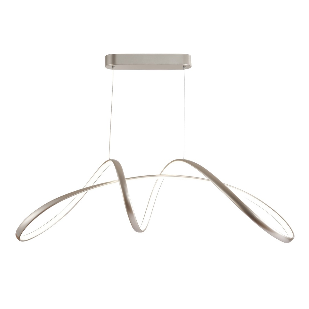 [S-06C1-NI] Lucerna - Lampara de Colgante Decorativa Aurora 50W Nickel [920x290xH1200mm] C/Control Dimerizable 3K-4K-6K