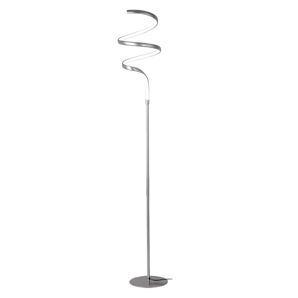[S-06P1-P] Lucerna - Lampara de Piso Decorativa Cobra 25w Plateada [180mmx1600mm] C/Switch 3 tonos 3K-4K-6K 