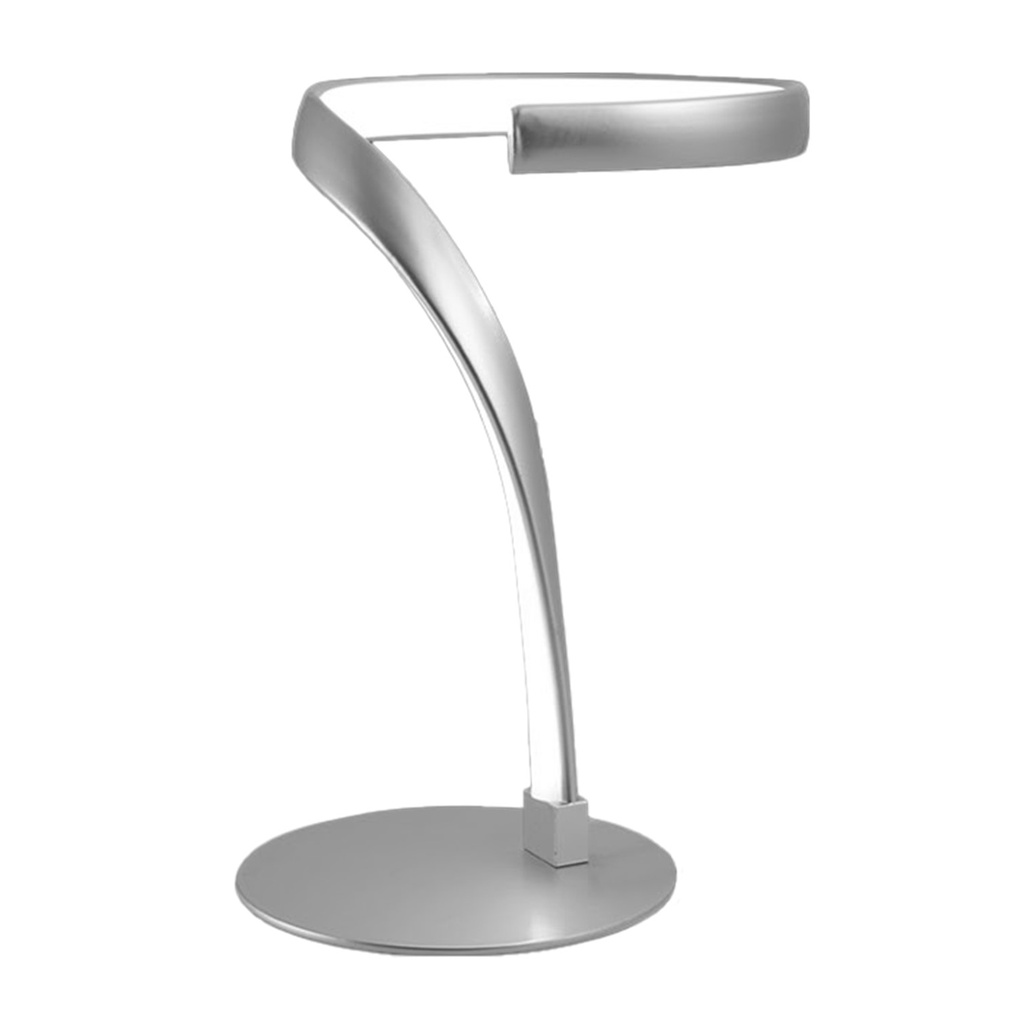 [S-06M1-P] Lucerna - Lampara de Mesa Decorativa Inox 12w Plateada [170mmx240mm] C/Switch 3 tonos 3K-4K-6K 