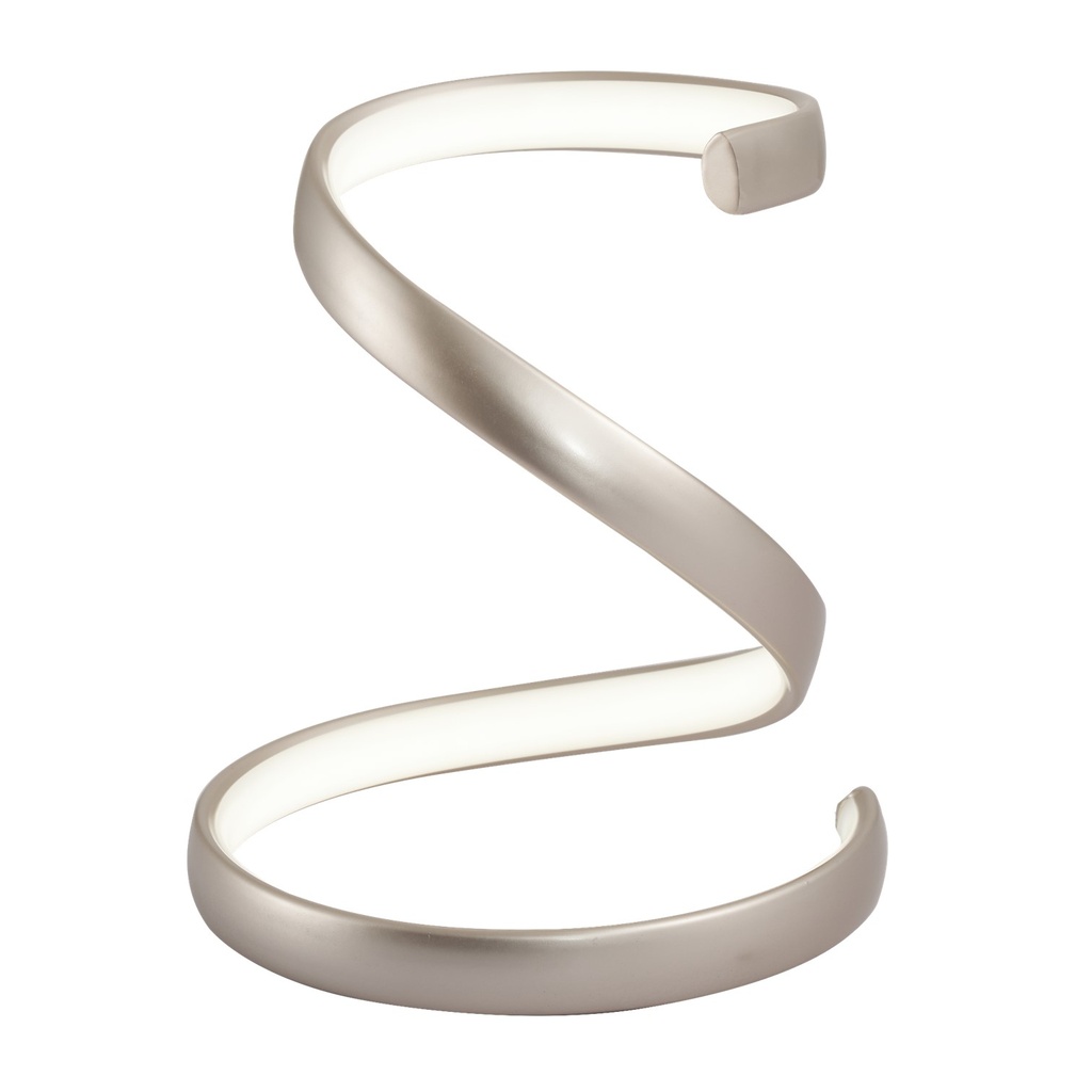 [S-06M2-NI] Lucerna - Lampara de Mesa Decorativa Cobra 12w Nickel [180mmx210mm] C/Switch 3 tonos 3K-4K-6K 