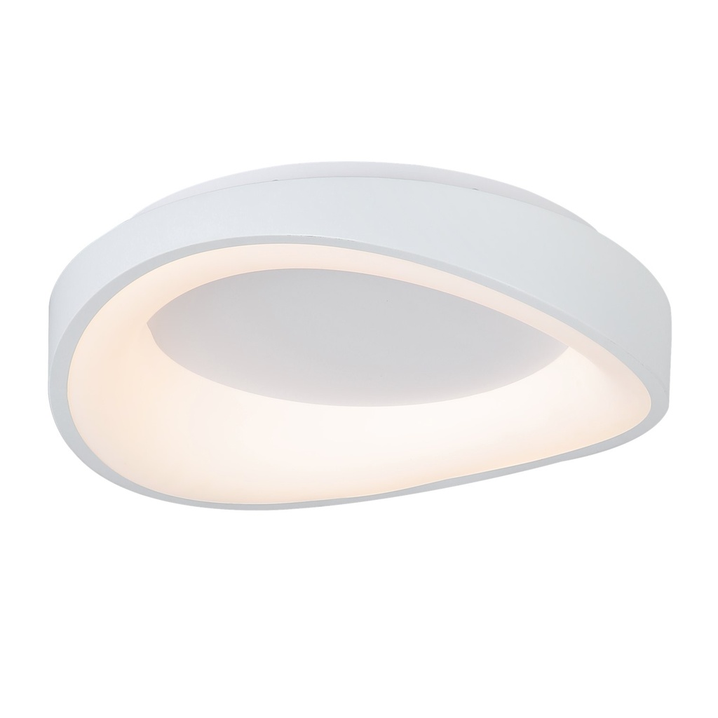 [S-703B] Lucerna - Lampara de Techo Plafon Decorativo Orbix 40W Blanco [420mmx90mm] C/Control Dimerizable 3K-4K-6K Superficial