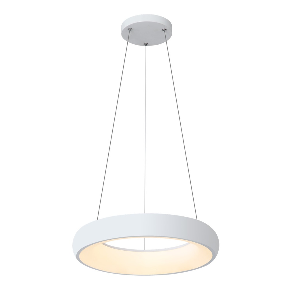 [S-C705B-M] Lucerna - Lampara Colgante Decorativa Victory 46W Blanca [400mmx80mm] C/Control Dimerizable 3K-4K-6K 