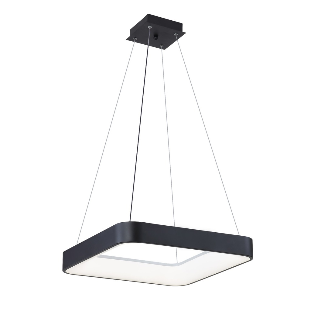 [S-C706N] Lucerna - Lampara Colgante Decorativa Area 58W Negra [480mmx480mm] C/Control Dimerizable 3K-4K-6K 