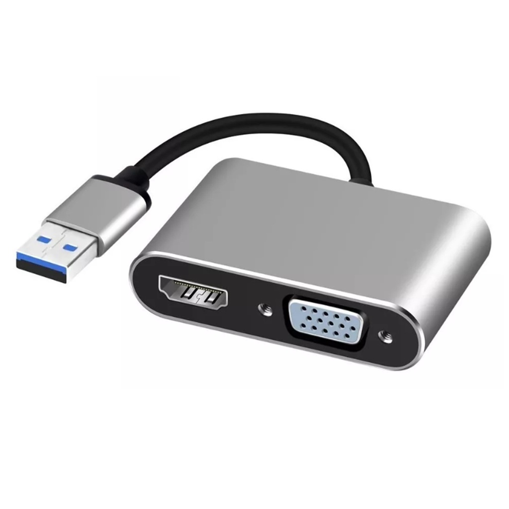 [ADA106] Adaptador USB-M a HDMI/VGA Hembra
