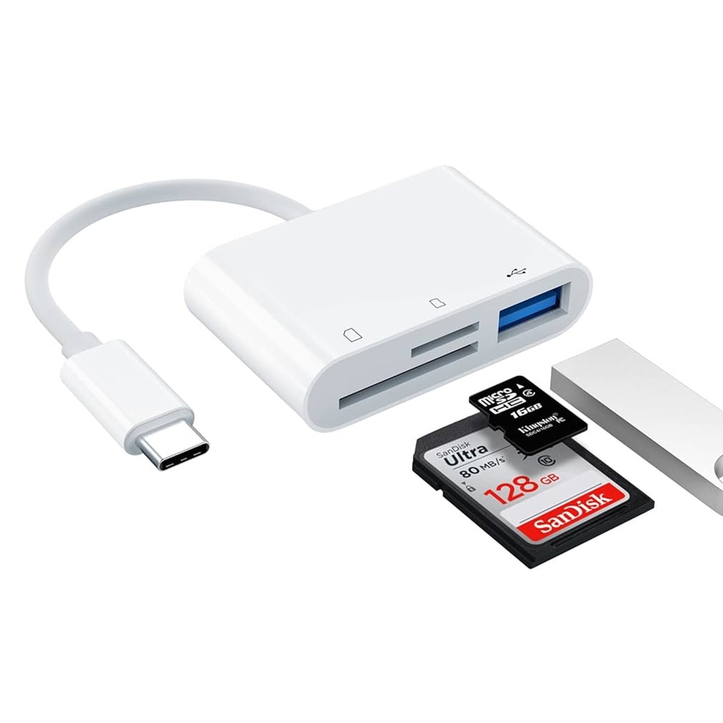 [ADA101] Adaptador OTG USB-C a USB/SD/TF