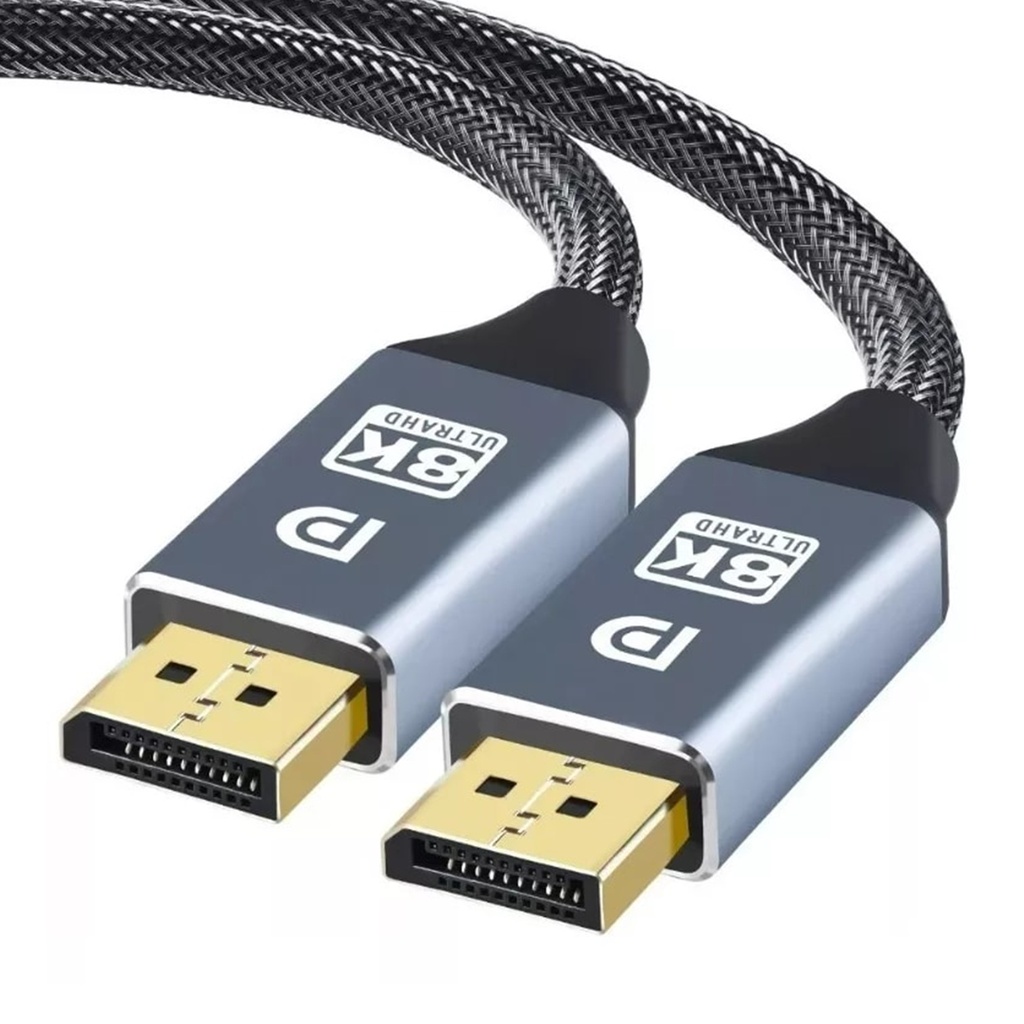 [CAB145] Cable Displayport Macho Doble V1.4 HD 4K/8K 144Hz [1.5 Metros]