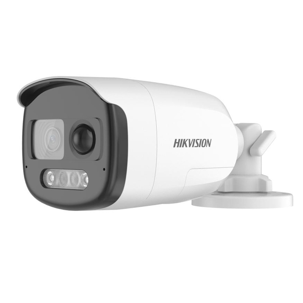 [DS-2CE12DF3T-PIRXOS(2.8mm)] Hikvision - Cámara HD Bullet ColorVU 1080P [2MP] Lente 2.8mm/ Sensor Pir / Sirena y Salida de Audio Integrado [Metal/Policarbonato]