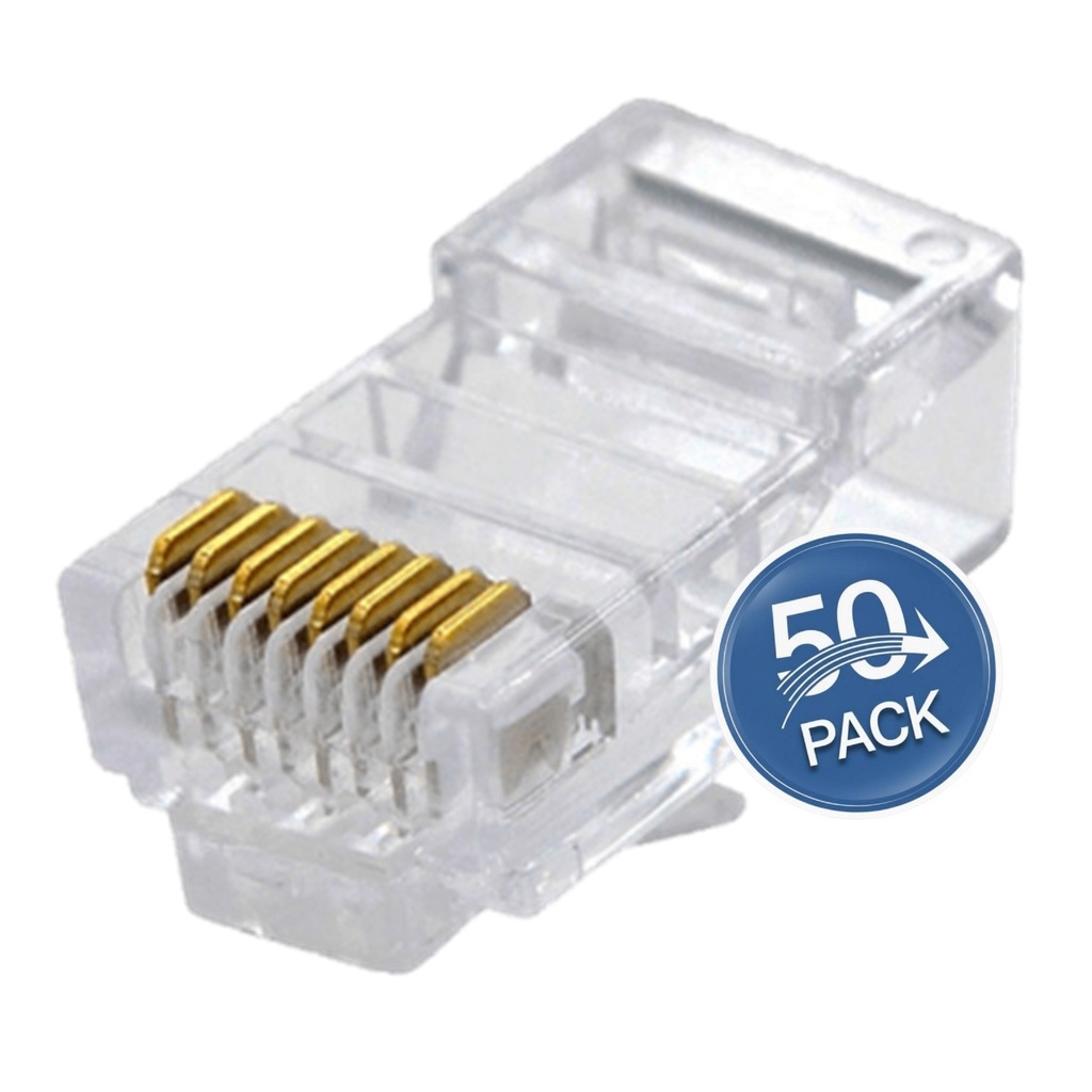 [ATO-CRJ45C6] Beconnect - Conector RJ45 CAT6E (Categoria 6E) [50 Unidades]