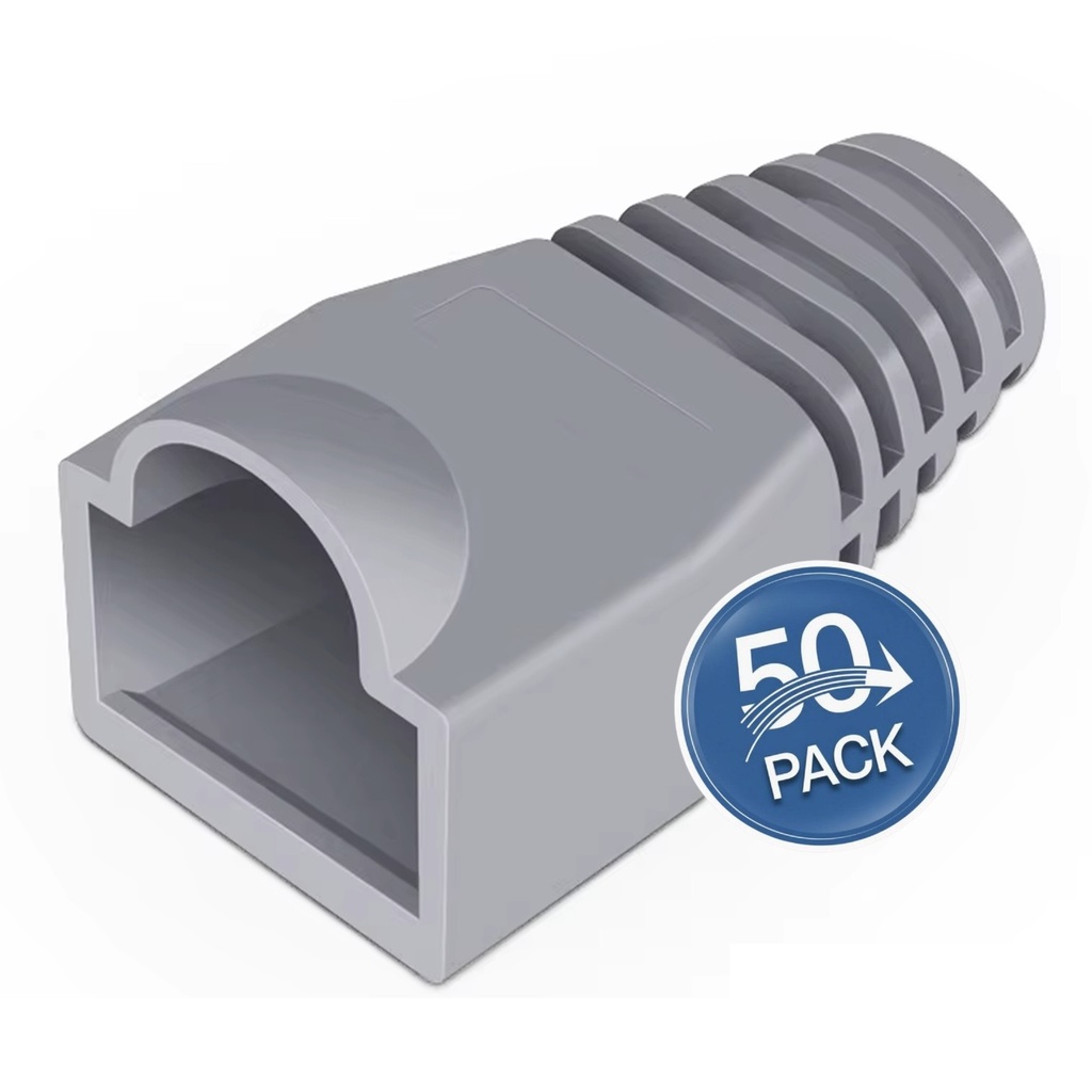 [ATB-BOTARJ45G] Beconnect - Botas Protectoras RJ45 Color Gris [50 Unidades]