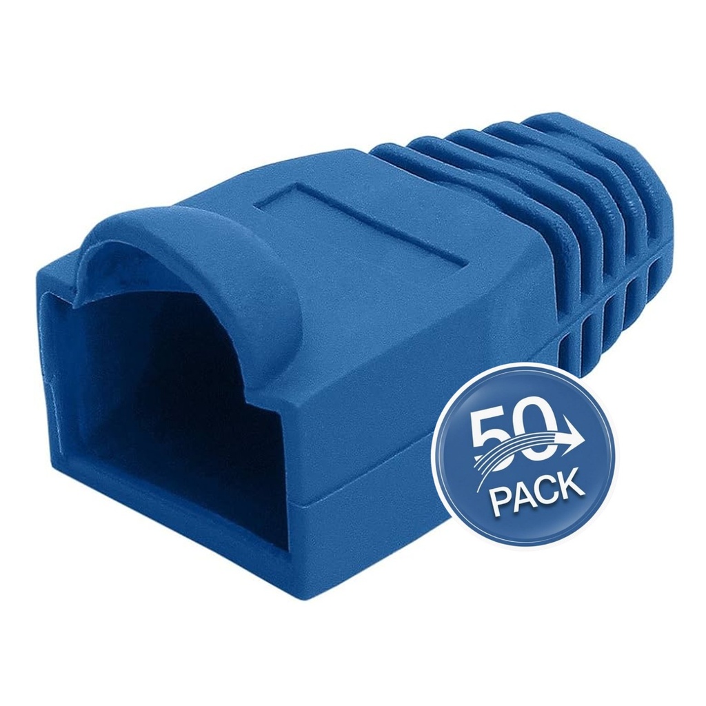 [ATB-BOTARJ45A] Beconnect - Botas Protectoras RJ45 Color Azul [50 Unidades]
