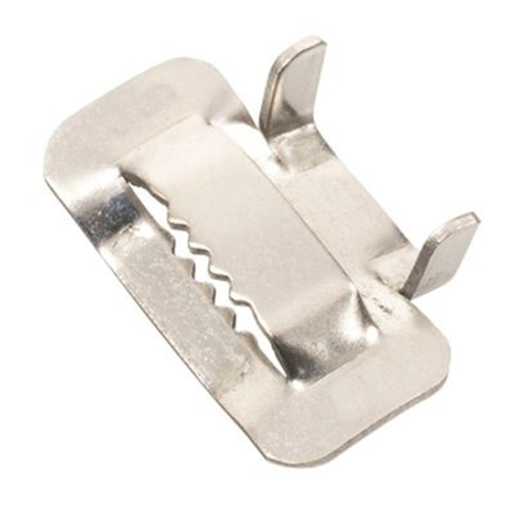 [ATB-HEBILLA] Beconnect - Hebilla12.7x1.2mm [Acero] fibra [20 Unidades]