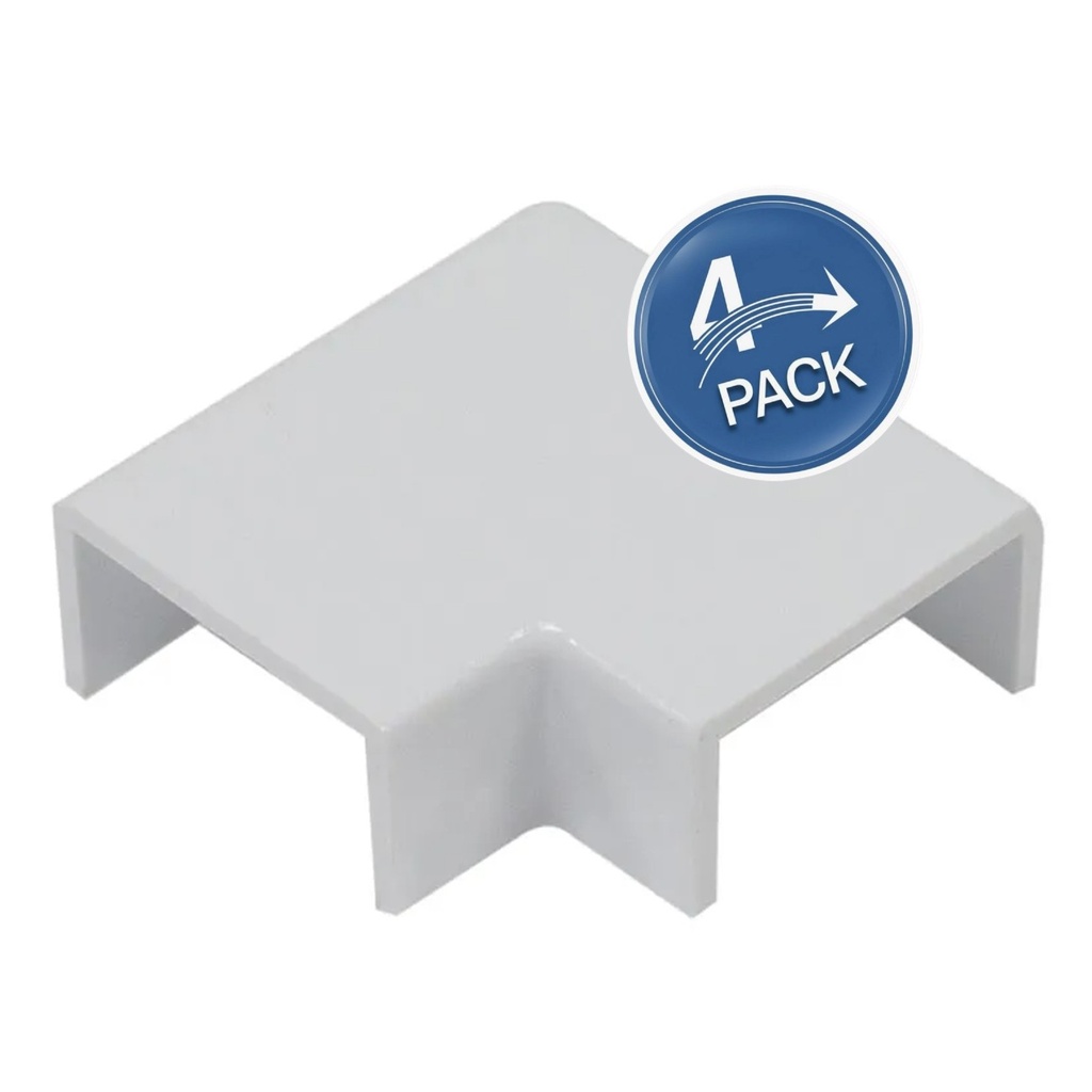 [ATY-AP4016] Beconnect - Angulo Plano para Canaleta 40x16 [Pack 4 unidades]
