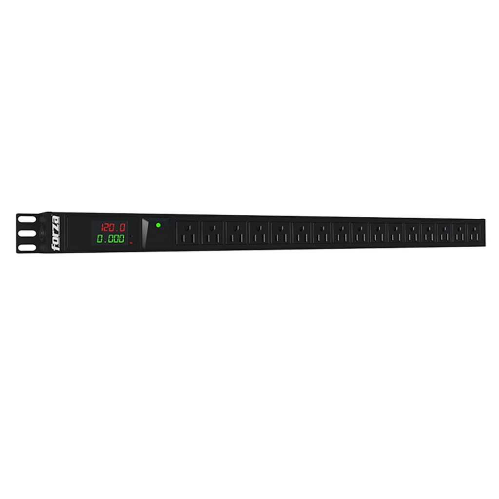 [FPD-1611M0U] Forza - Regleta Inteligente PDU para RackMedible 1800W, 16 tomas, 1U, 110V