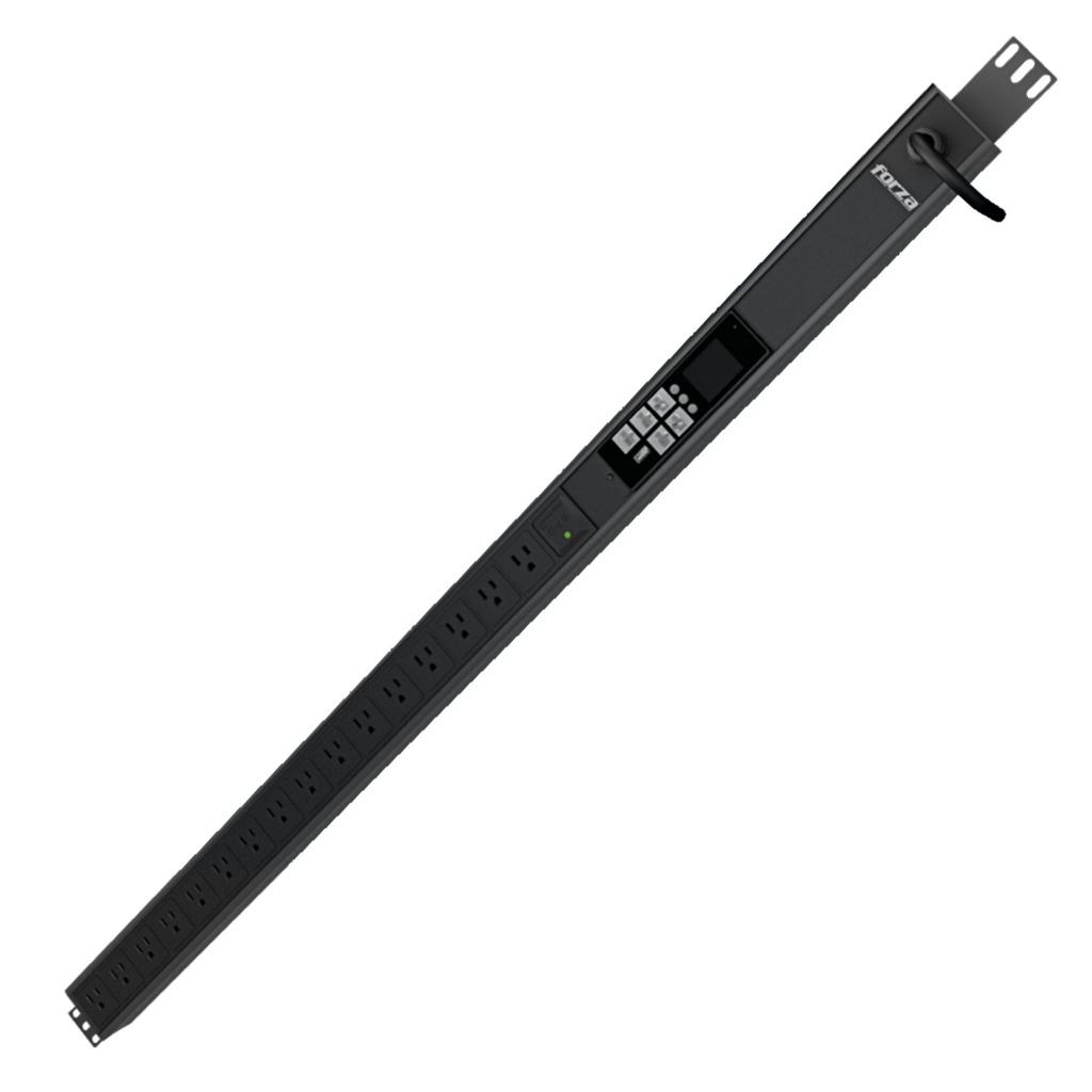 [FPD-1611M0US] Forza - Regleta Inteligente PDU para Rack Medible 1800W, 16 tomas, SNMP, 1U, 110V