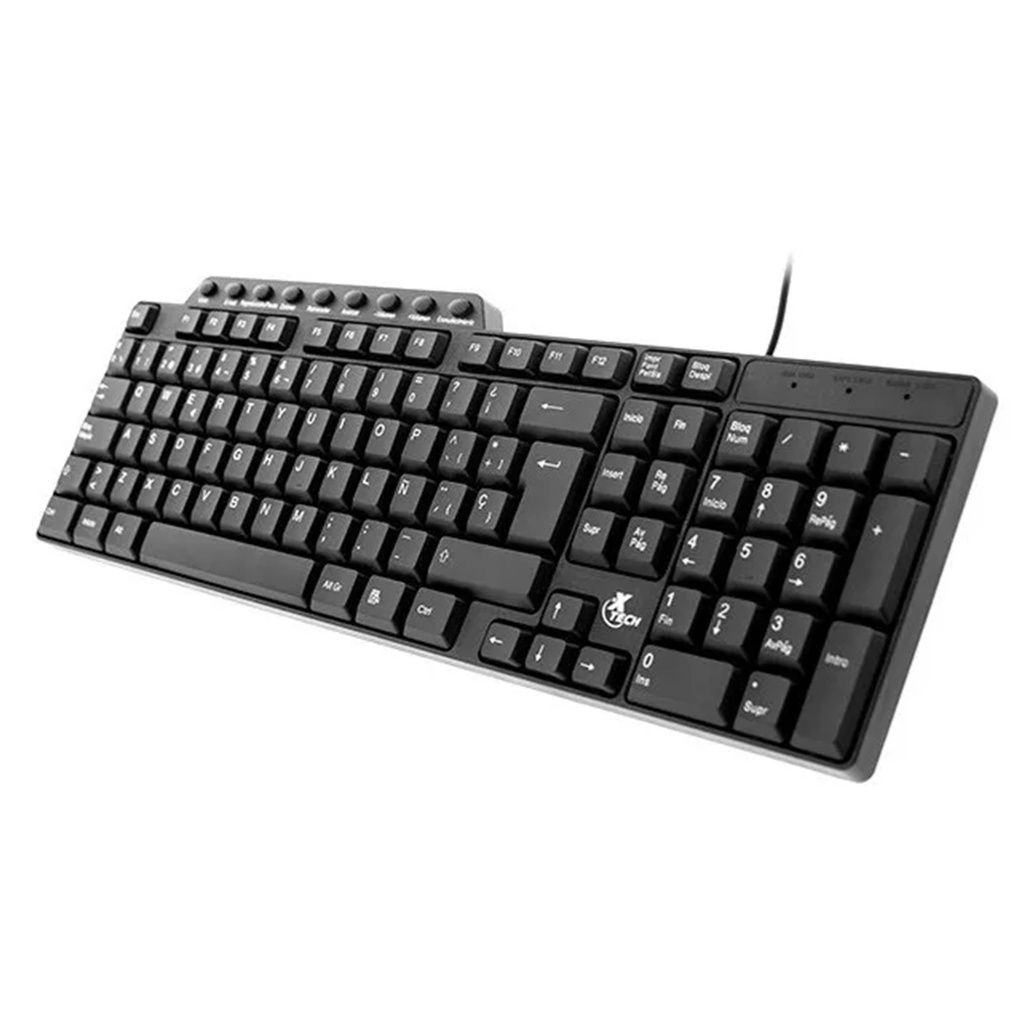 [XTK-160S] Xtech - Teclado Alambrico Multimedia Español Negro