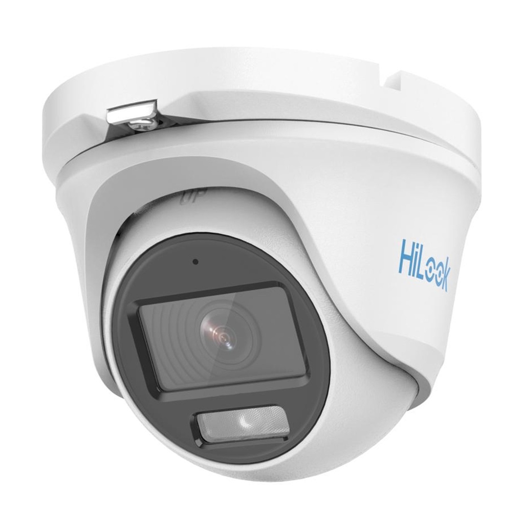 [THC-T129-MS(2.8mm)] HiLook - Cámara HD Domo ColorVU con Audio 1080P [2MP] Lente 2.8mm [Metalico]