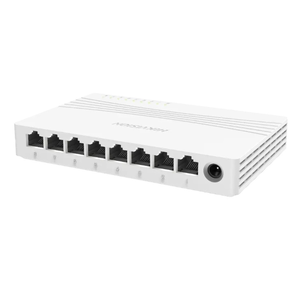 [DS-3E0508D-E(O-STD)/US] Hikvision - Switch de Escritorio de 8 Puertos a 10/100/1000 Mbps