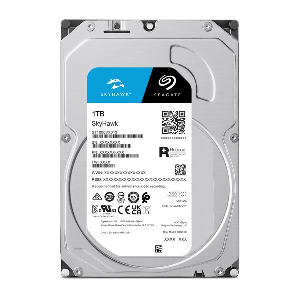 [ST1000VX013] Seagate - Disco Duro Skyhawk SATA III 1Tb 5400 rpm Cache 256Mb 3.5" Videovigilancia