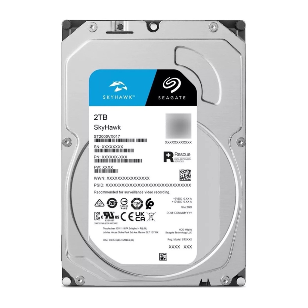 [ST2000VX017] Seagate - Disco Duro Skyhawk SATA III 2Tb 5400 rpm Cache 256Mb 3.5" Videovigilancia