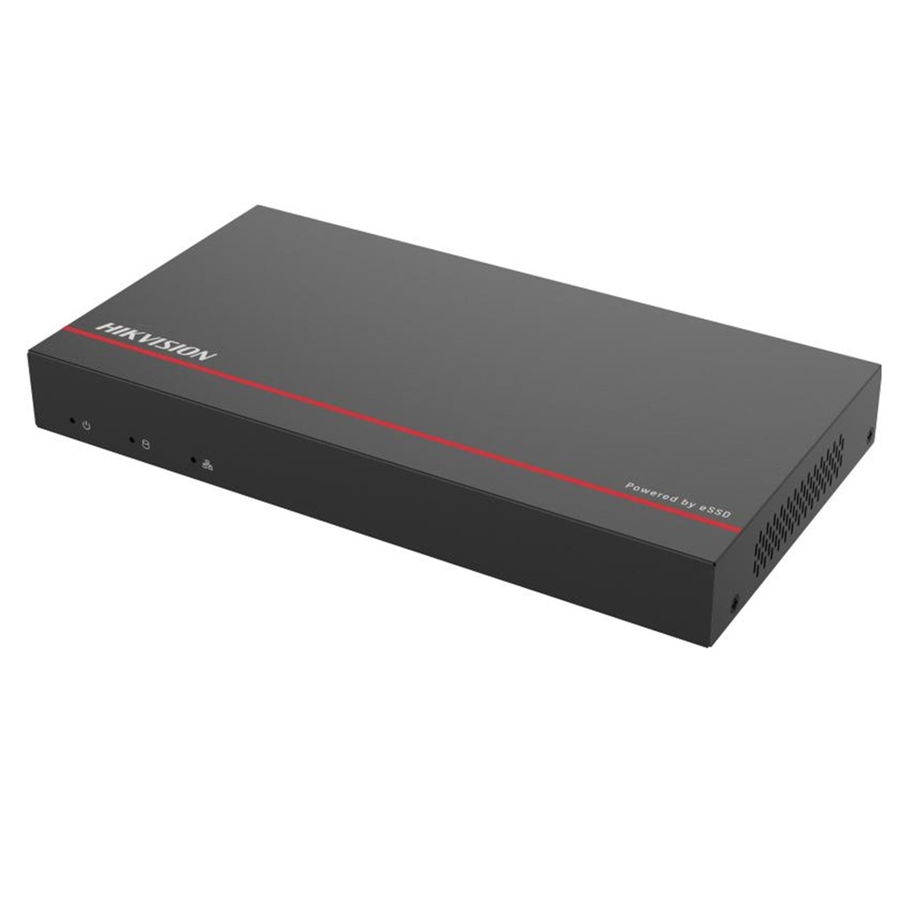 [DS-E08NI-Q1/8P(SSD1T)] Hikvision - NVR + SSD [4MP] 8 Canales IP 8 Puertos PoE 1 SSD de 1 TB AcuSense Diseño Compacto y Cero Ruido