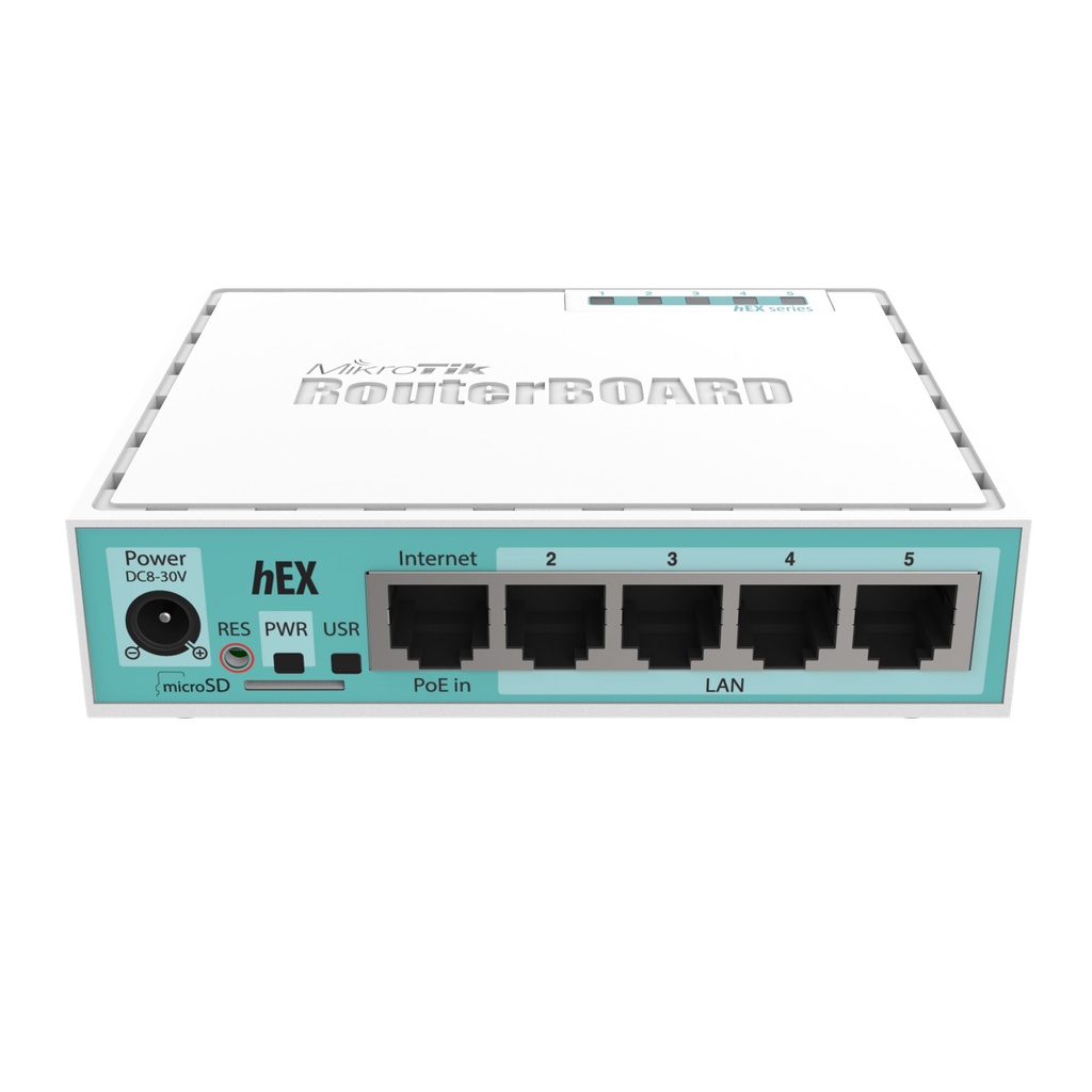 [RB750Gr3] Mikrotik - (hEX) RouterBoard 5 Puertos Gigabit Ethernet 1 Puerto USB y versión 3