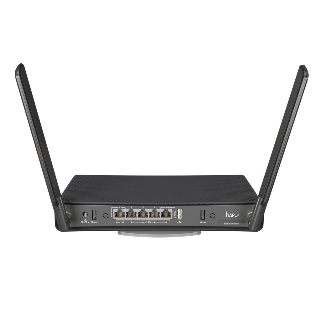 [RBD53iG-5HacD2HnD] Mikrotik - (hAP ac3) Router Inalámbrico de Doble Banda con 5 Puertos Gigabit Ethernet y Antenas Externas de Alta Ganancia