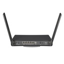 [RBD53iG-5HacD2HnD] Mikrotik - (hAP ac3) Router Inalámbrico de Doble Banda con 5 Puertos Gigabit Ethernet y Antenas Externas de Alta Ganancia