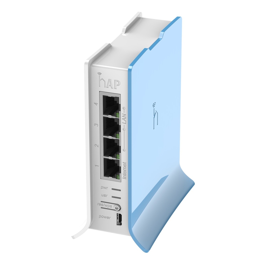 [RB941-2nD-TC] Mikrotik - (hAP lite) RouterBoard TC 4 Puertos Fast Ethernet Wi-Fi 2.4 GHz 802.11 b/g/n y Base Tipo Torre