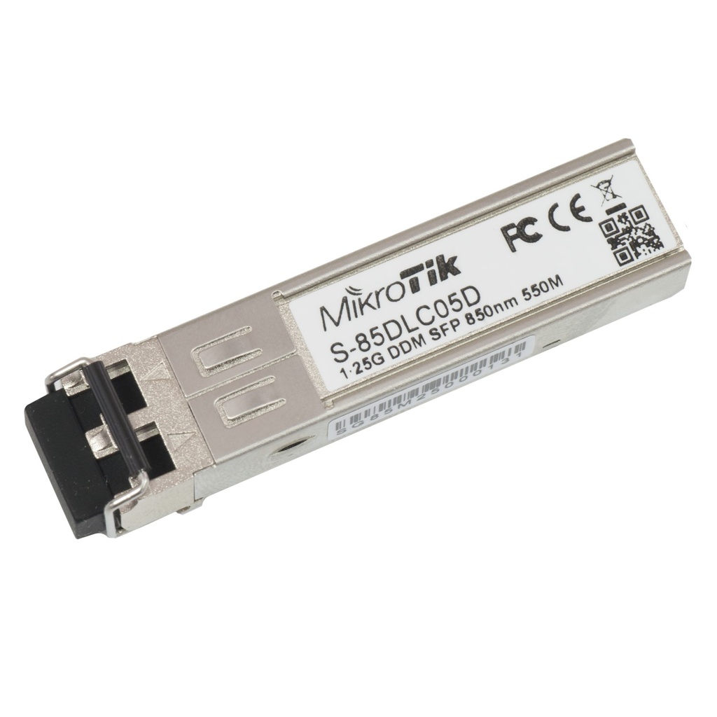 [S-85DLC05D] Mikrotik - Transceptor MiniGbic SFP 1.25G LC Duplex para Fibra Multi Modo 550mts