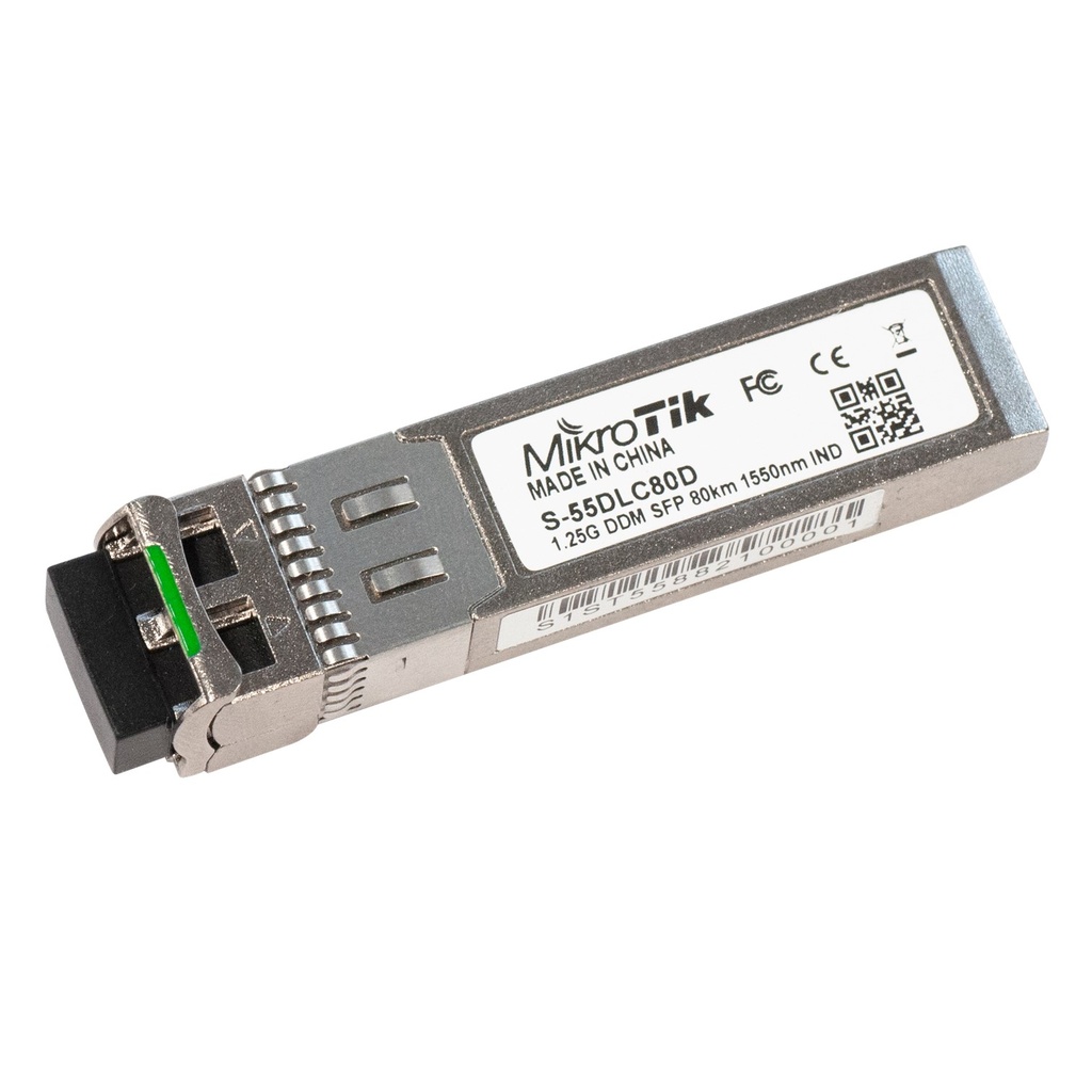 [S-55DLC80D] Mikrotik - SFP Modulo 1.25G SM 80km 1550nm