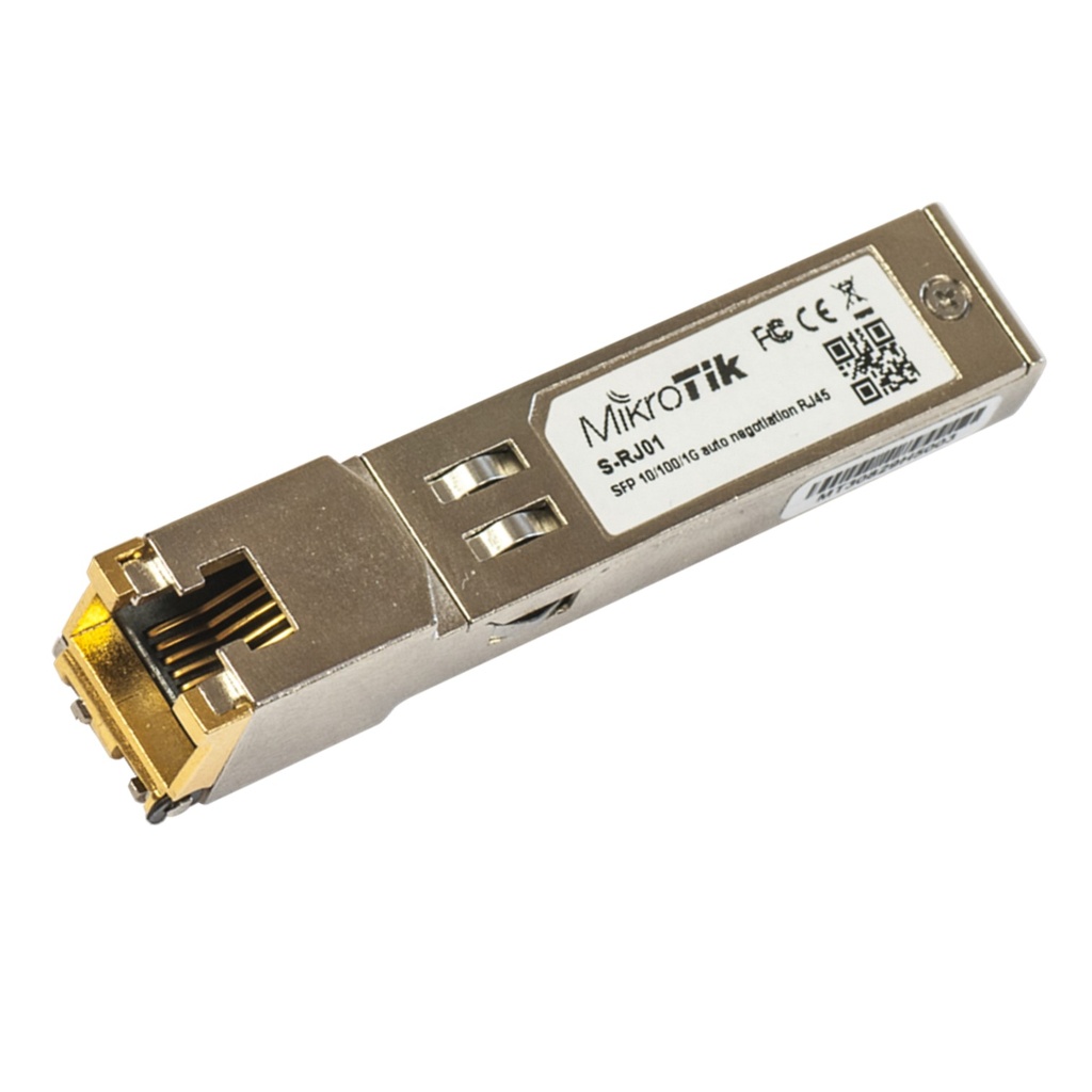 [S-RJ01] Mikrotik - Modulo Convertidor de SFP a Ethernet 10/100/1000Mbit/s