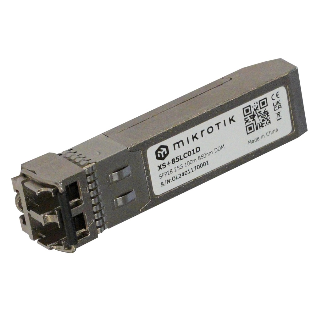[XS+85LC01D] Mikrotik - Módulo GBIC 1.25G SFP 10G SFP+ y 25G SFP28. 15 km 1270nm + 1330nm
