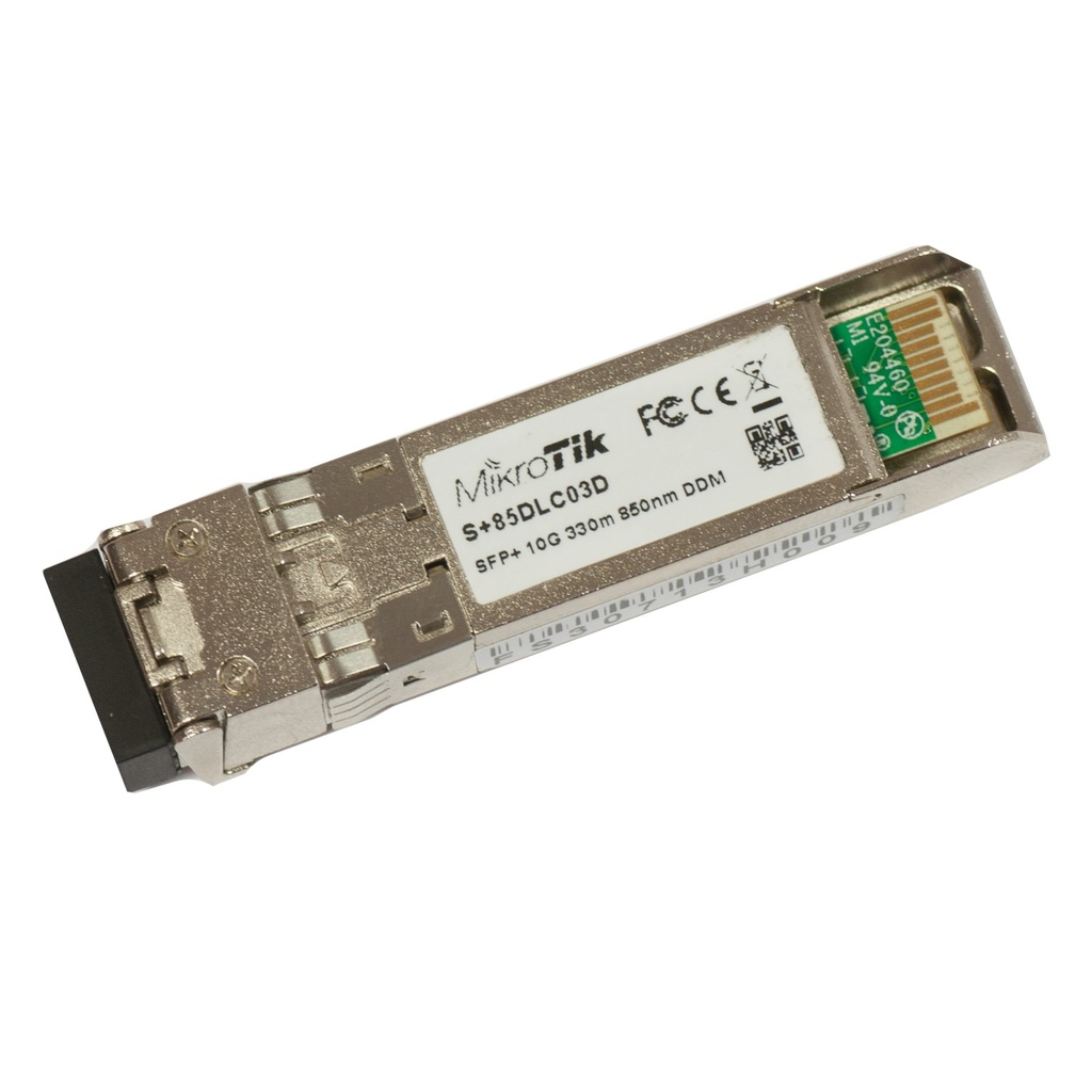 [S+85DLC03D] Mikrotik - Transceptor MiniGbic SFP+ 10G LC Duplex para Fibra Multi Modo 300mts