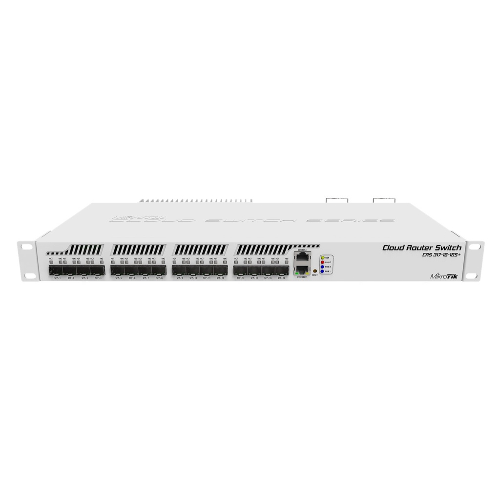 [CRS317-1G-16S+RM] Mikrotik - Cloud Router Switch CRS317-1G-16S+RM 16 Puertos SFP+ 1 Puerto Gigabit Ethernet