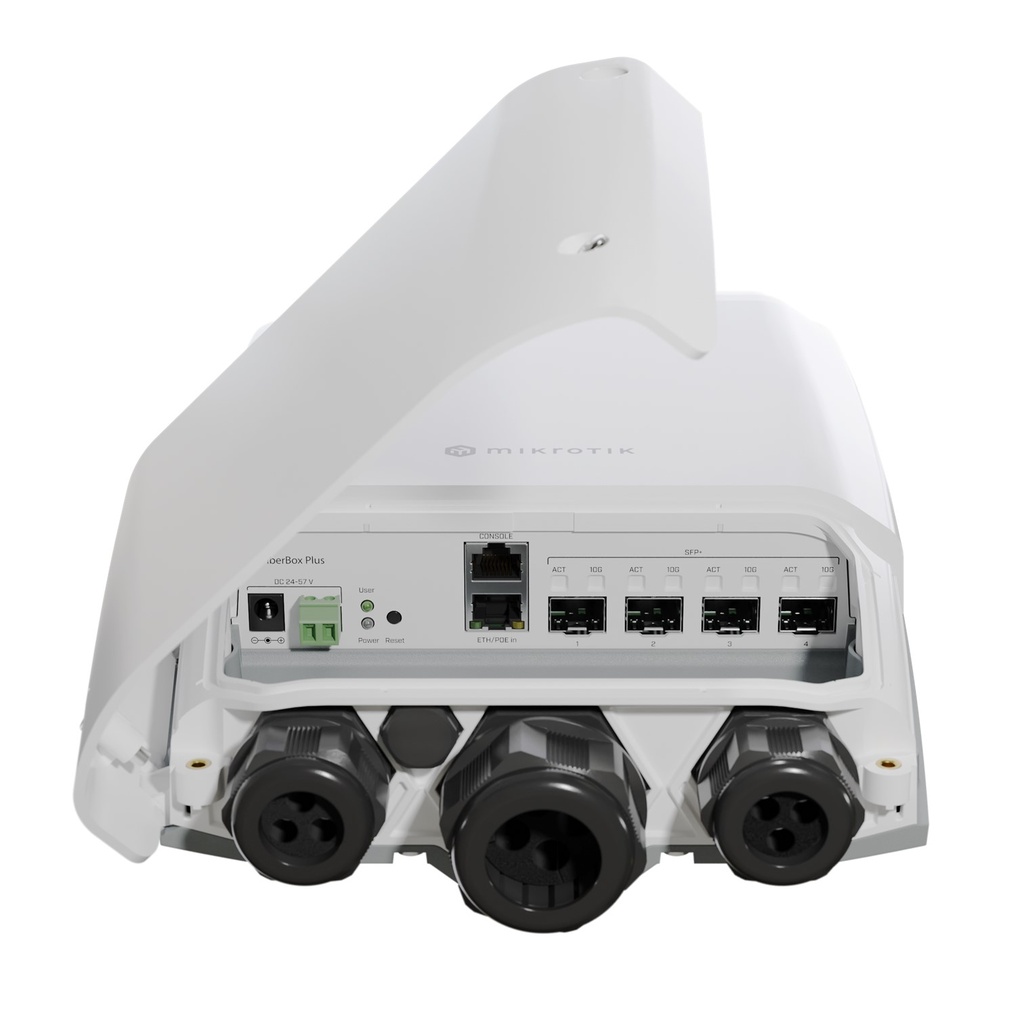 [CRS305-1G-4S+OUT] Mikrotik - FiberBox Plus Switch 4 Puertos SFP+ 10 Gbps para Exterior