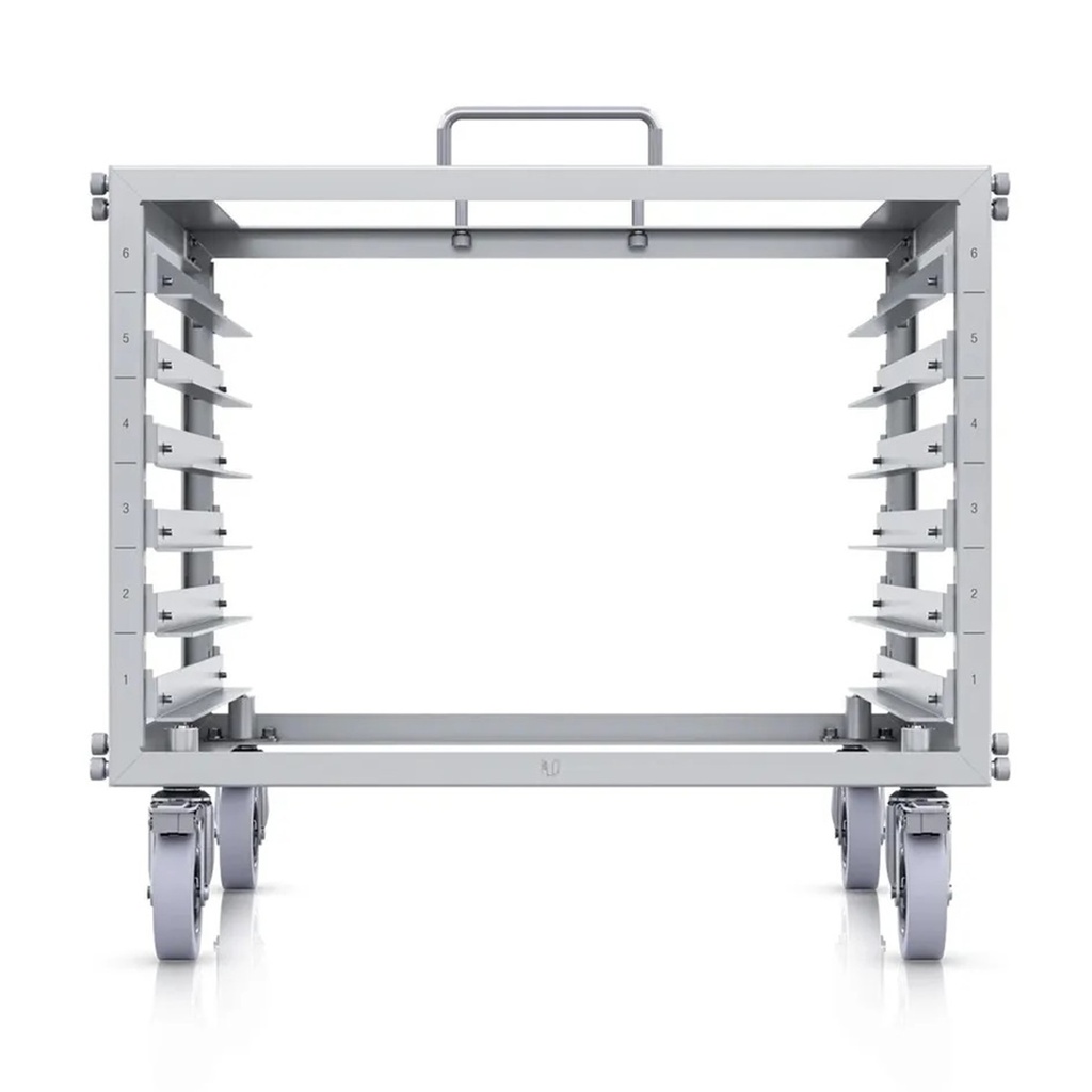 [U-Rack-6U-TL] Ubiquiti - Mini Rack sin herramientas de 6U con un panel de conexión en blanco de 24 Puertos y paño de microfibra