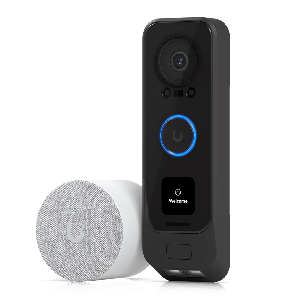 [UVC-G4 Doorbell Pro PoE Kit] Ubiquiti - Timbre UniFi Premium con PoE Integrado y Timbre PoE Incluido Audio Bidireccional para Instalación plug-and-play UniFi Protect iOS y Android [Negro]
