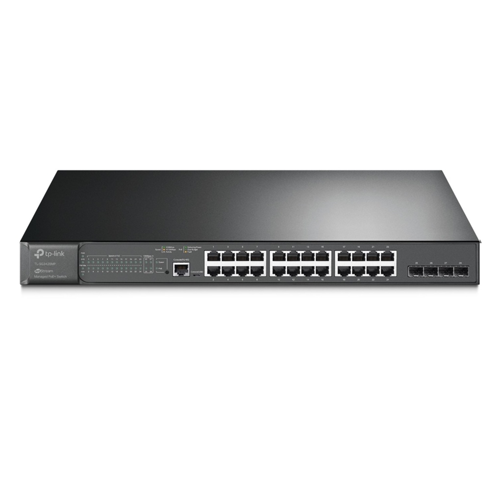 [TL-SG3428MP] TP-Link - Switch Administrable JetStream de 28 Puertos Gigabit L2 con PoE+ de 24 Puertos