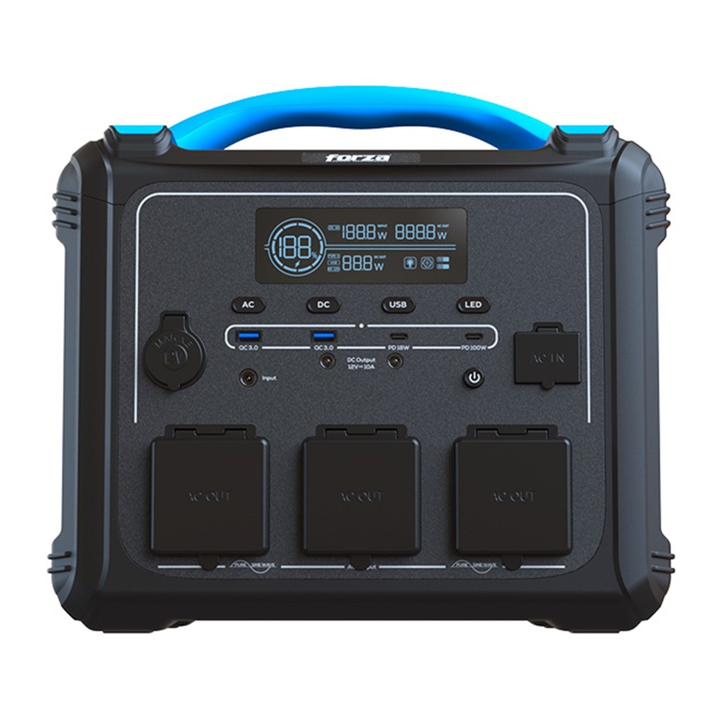 [FPP-T1200] Forza - Titan 1200W Generador electrico portatil 110V/120V 3AC/8DC