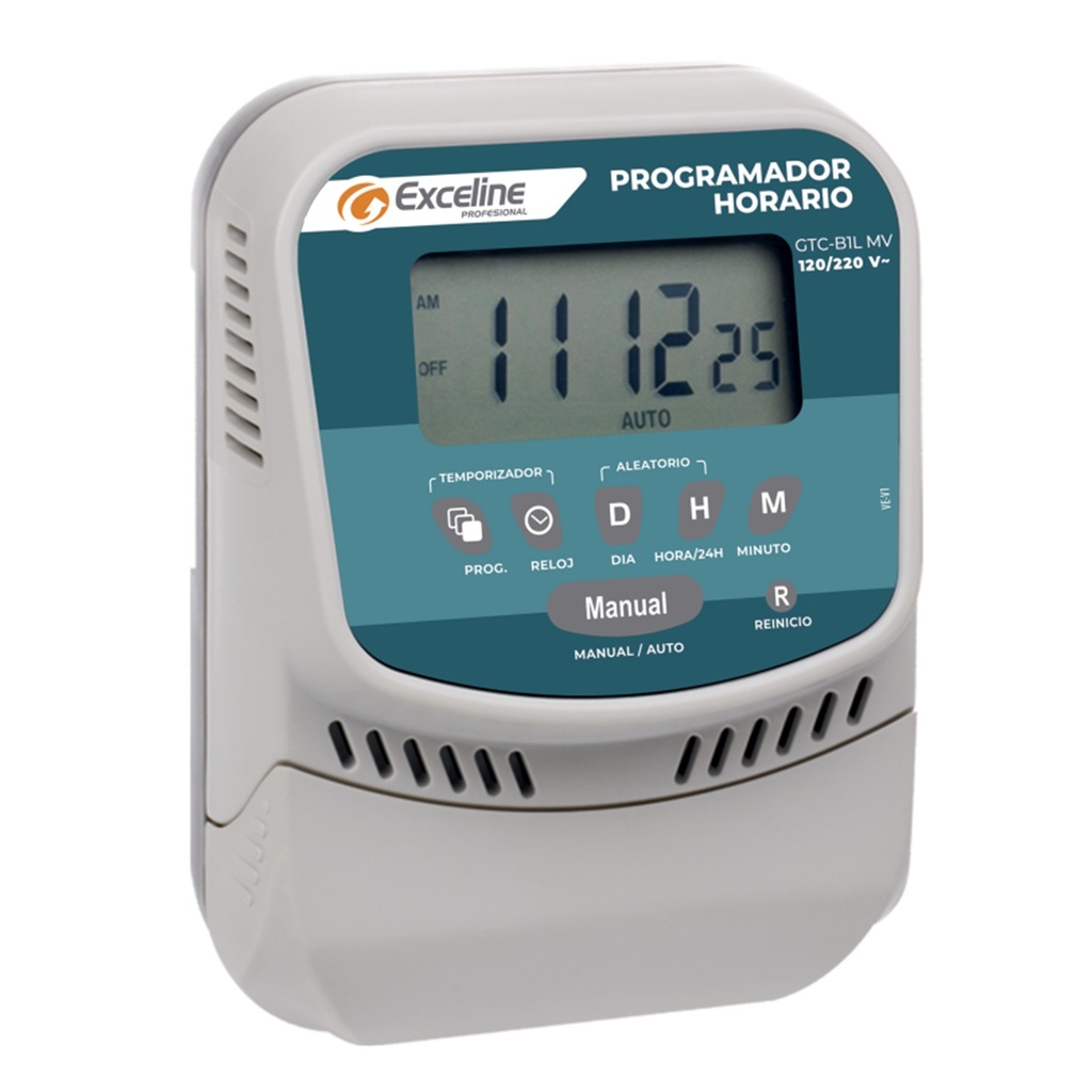 [GTC-B1LMV] Exceline - Reloj Programador Multivoltaje 120 - 220 V Contacto Spdt 3.5 A