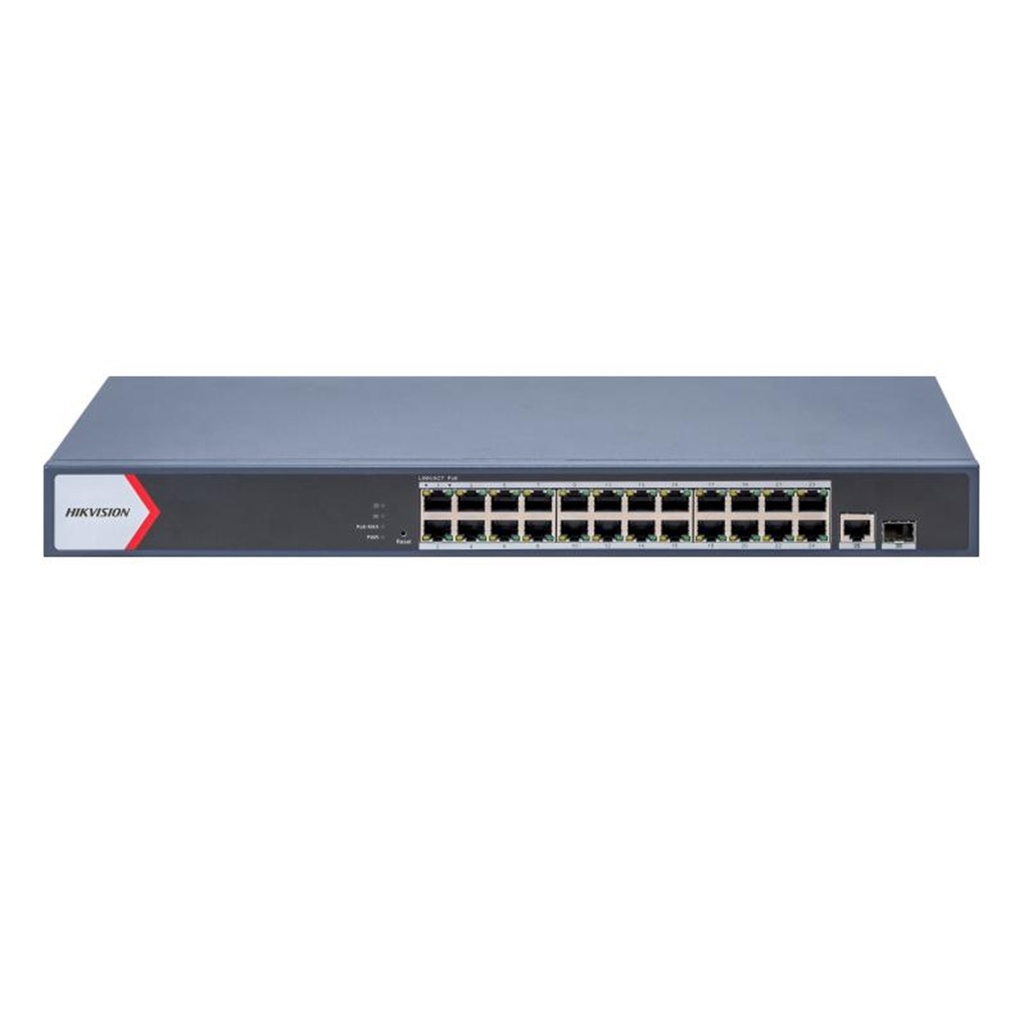 [DS-3E1526P-EI/M] Hikvision - Switch Gigabit Administrable POE 24 Puertos a 10/100/1000 Mbps + 1 Puerto Gigabit + 1 Puerto SFP