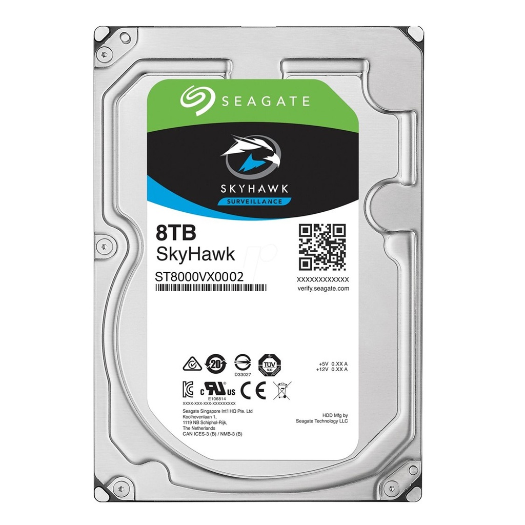 [ST8000VX0002-520] Seagate - Disco Duro Skyhawk SATA III 8Tb 7200 rpm Cache 256Mb 3.5" Videovigilancia
