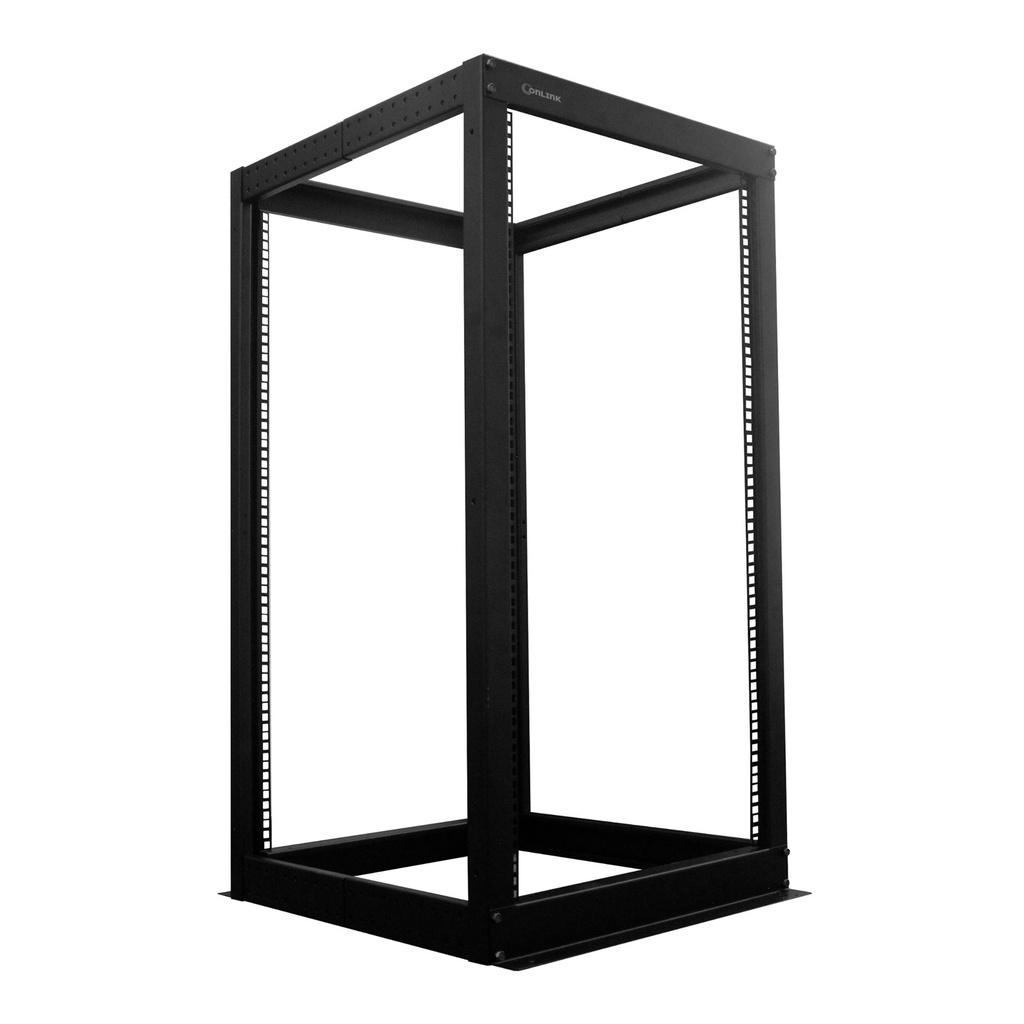 [R-22U-A4PE] Onlink - Rack de Piso [22U] Abierto Extensible 4 Postes 1.10 Metros [Negro]