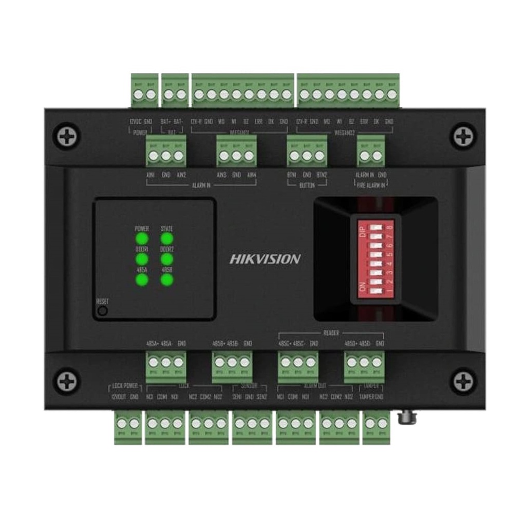 [DS-K2M002X] Hikvision - Expansor de 2 Puertas para Paneles de Control de Acceso DS-K27 Series Comunicación RS-485 4 Entradas y 2 Salidas Auxiliares