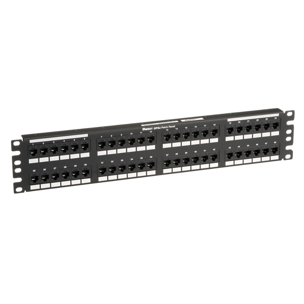 [DP485E88TGY] Panduit - Patch Panel Modular Recto Blindado 2RU de 48 Puertos Mini-Com