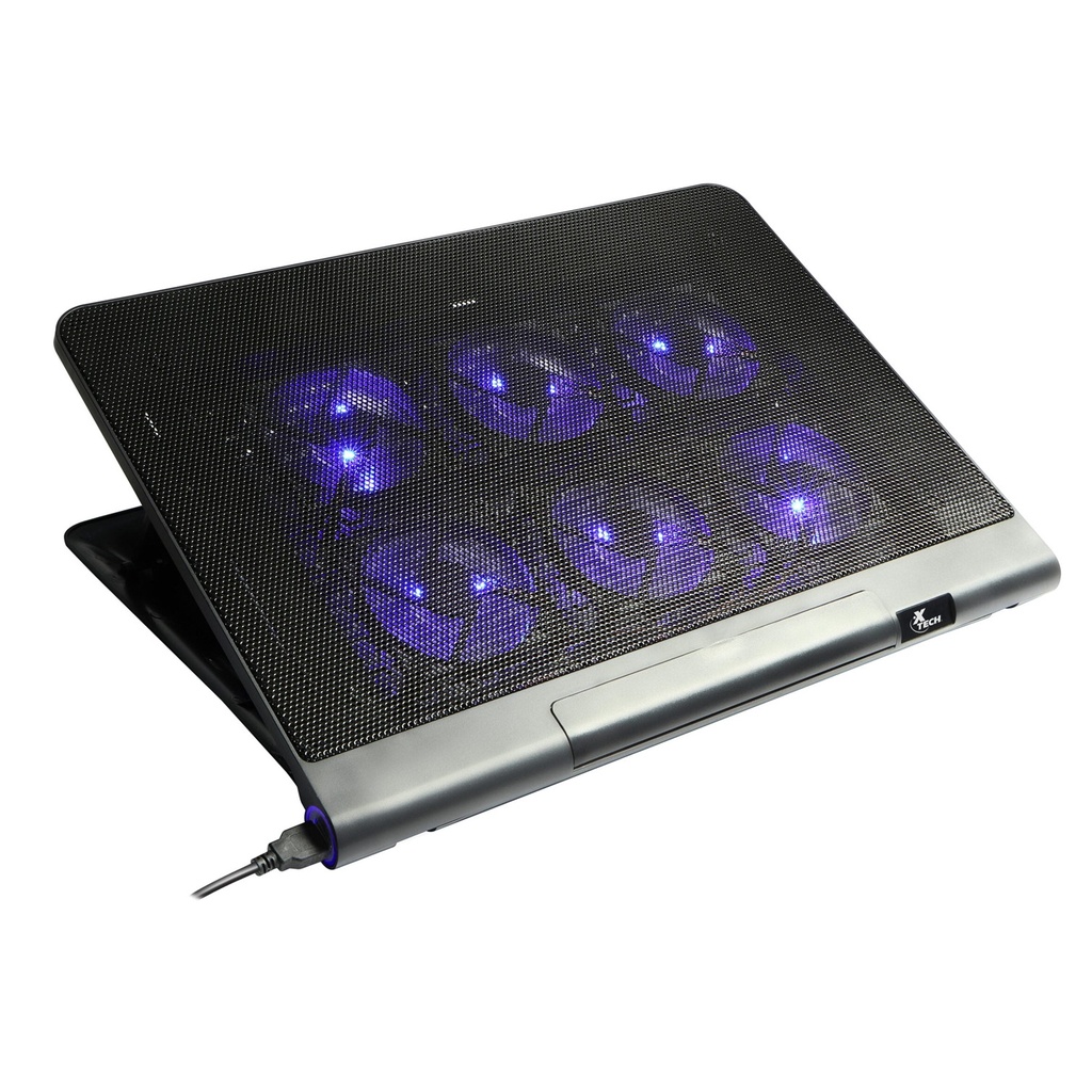[XTA-160] Xtech - Base Enfriadora Para Laptop Hasta 17 Pulgadas Gaming 6 Fan 2 Puertos USB
